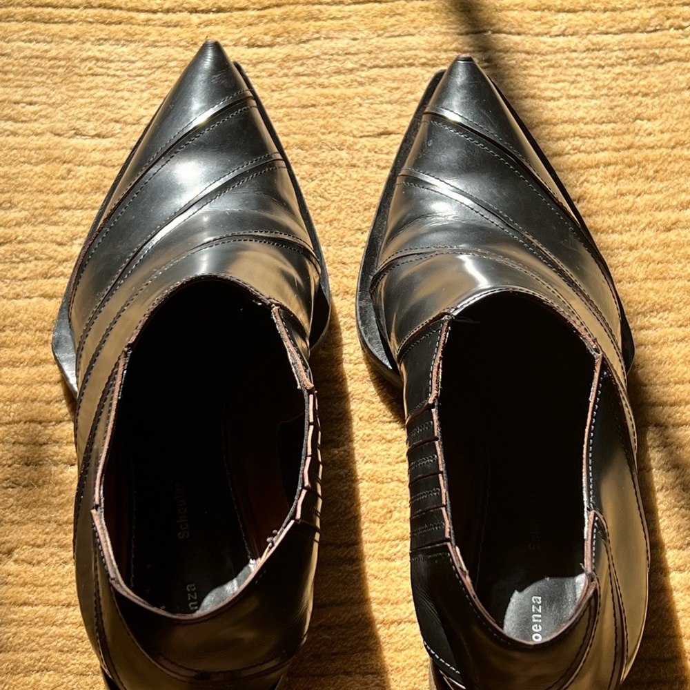 Proenza Schouler Black Leather Ankle Booties - Picture 4 of 5